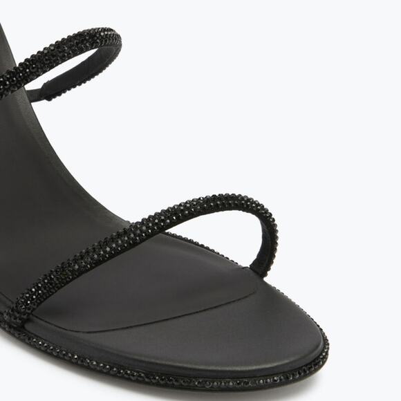 Rene Caovilla CLEO BLACK SANDAL Heels 80 EU41 - Picture 4 of 12